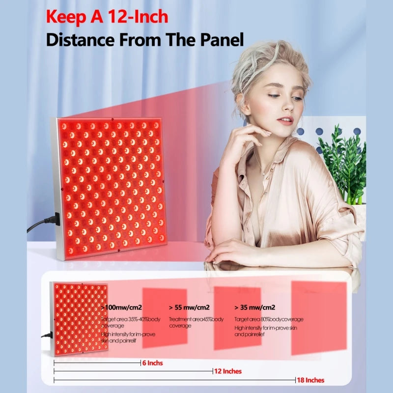 LED Red Light Therapy Panel – Anti-Aging & Pain Relief Lamp for Skin & Body