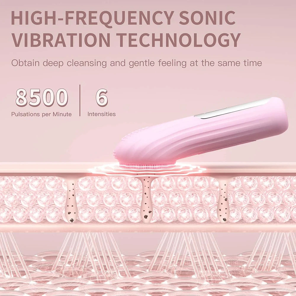 Sonic Facial Cleansing Brush – Waterproof Rechargeable Deep Cleanser