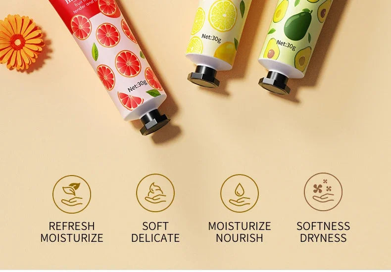 SADOER Fruit Plant Hand Cream Set – 5pcs