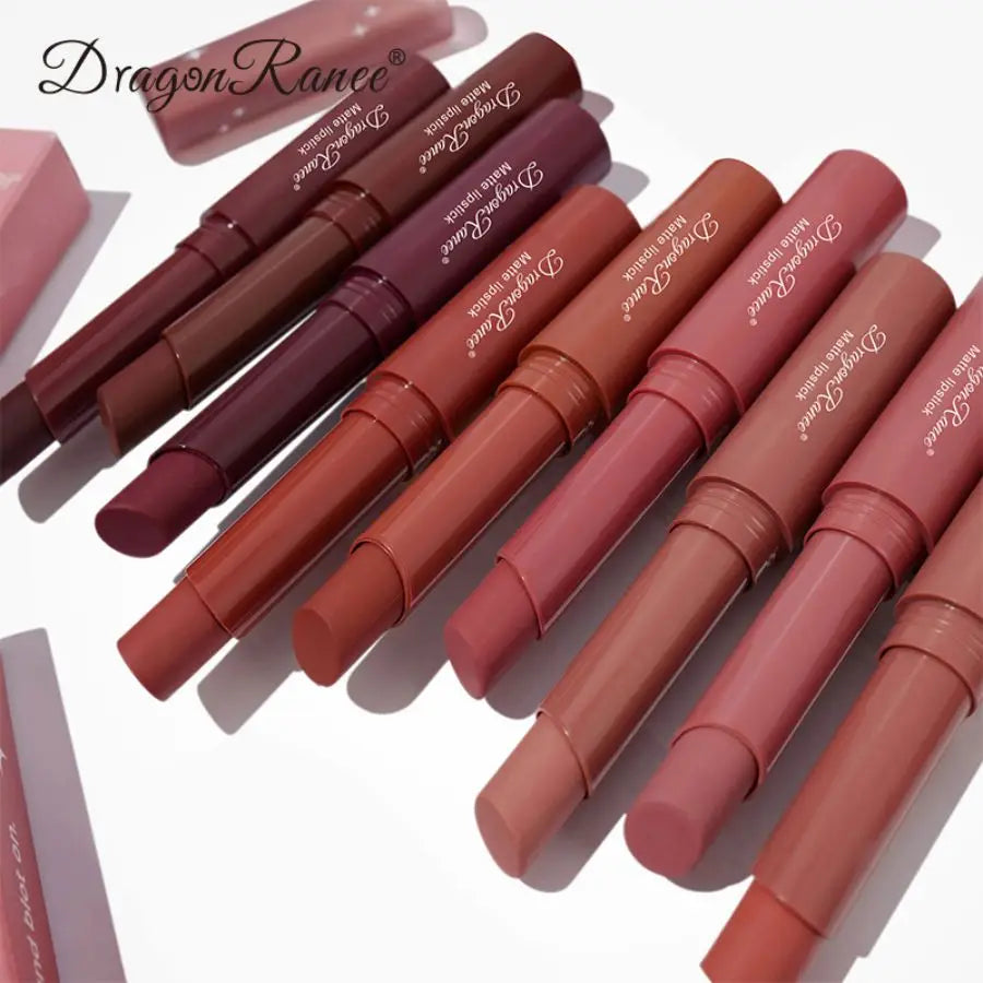 4-in-1 Matte Lipstick Pencil Set – Velvet, Long-Lasting Lip Color