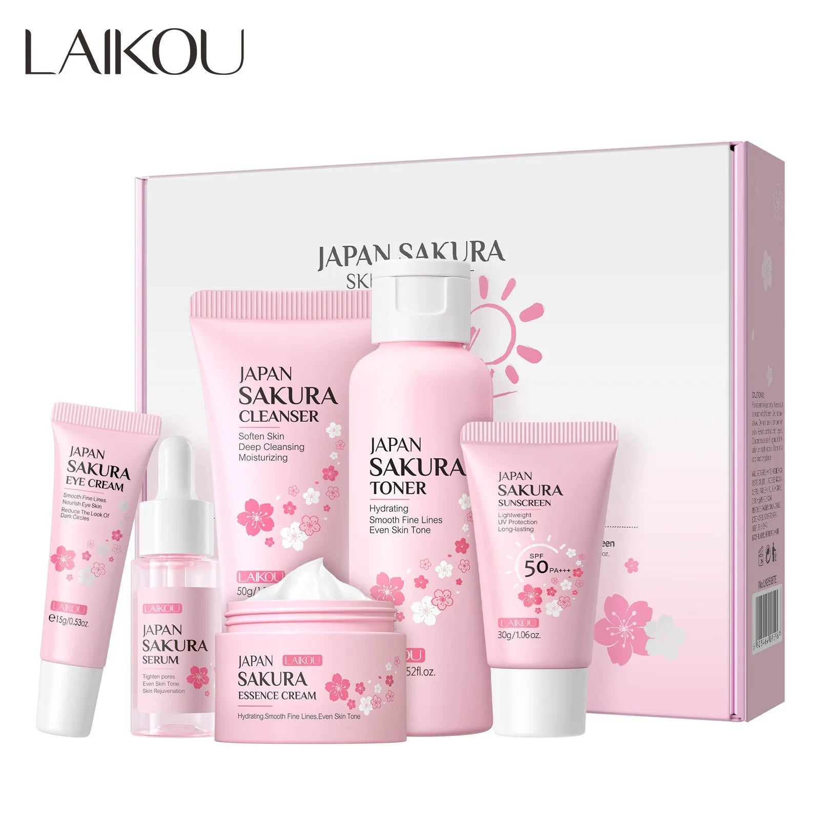 LAIKOU Japan Sakura Skin Care Set 6pcs
