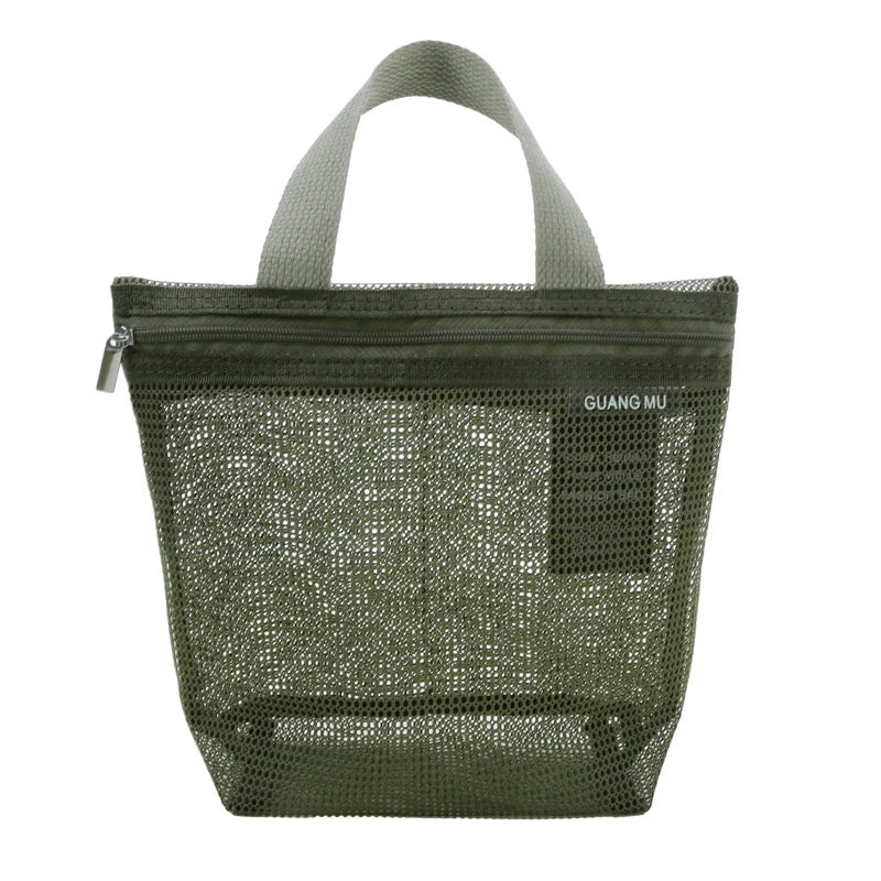 Mesh Travel Toiletry Bag – Portable Hanging Cosmetic Organizer Pouch