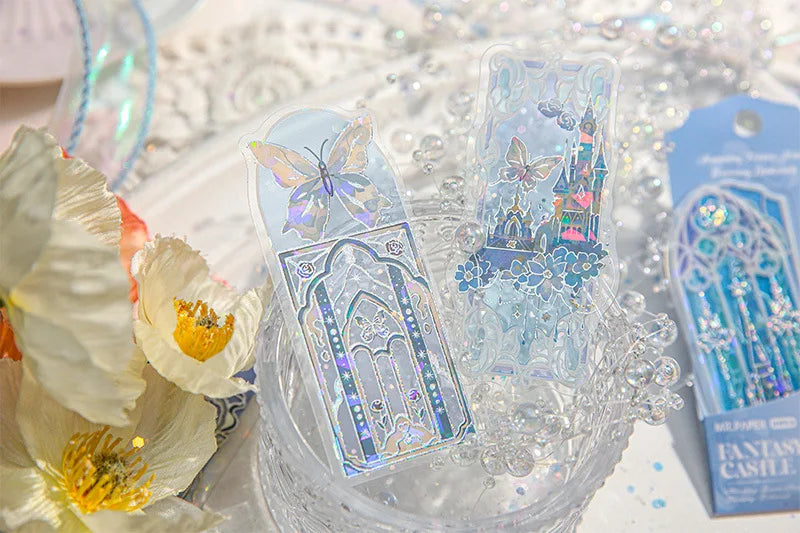 10pcs Fluorescent Dream Series Bookmarks – Kawaii PVC Page Markers