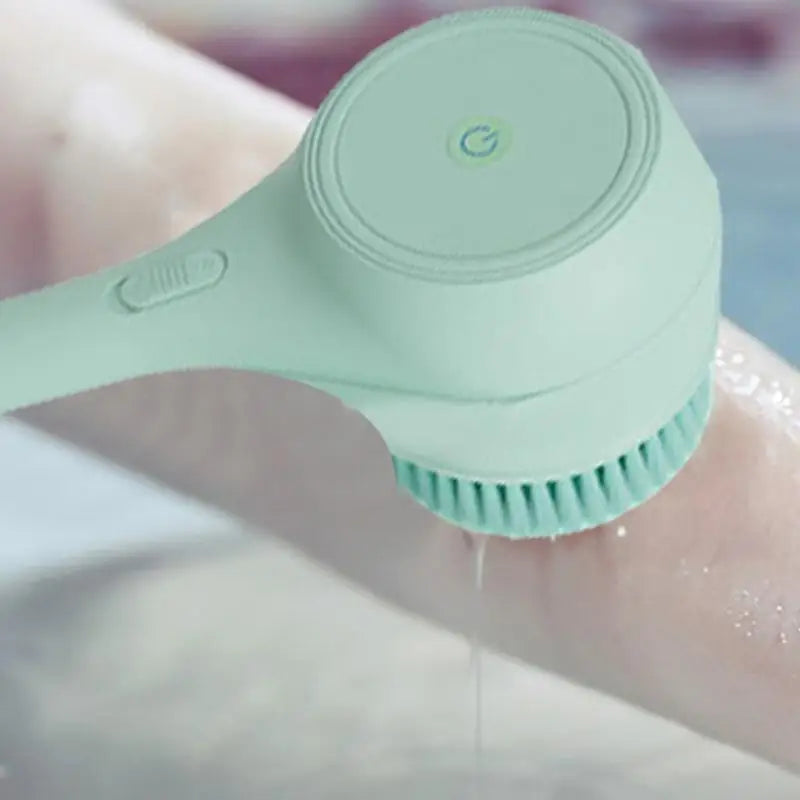 Long Handle Electric Shower Brush & Silicone Scrubber