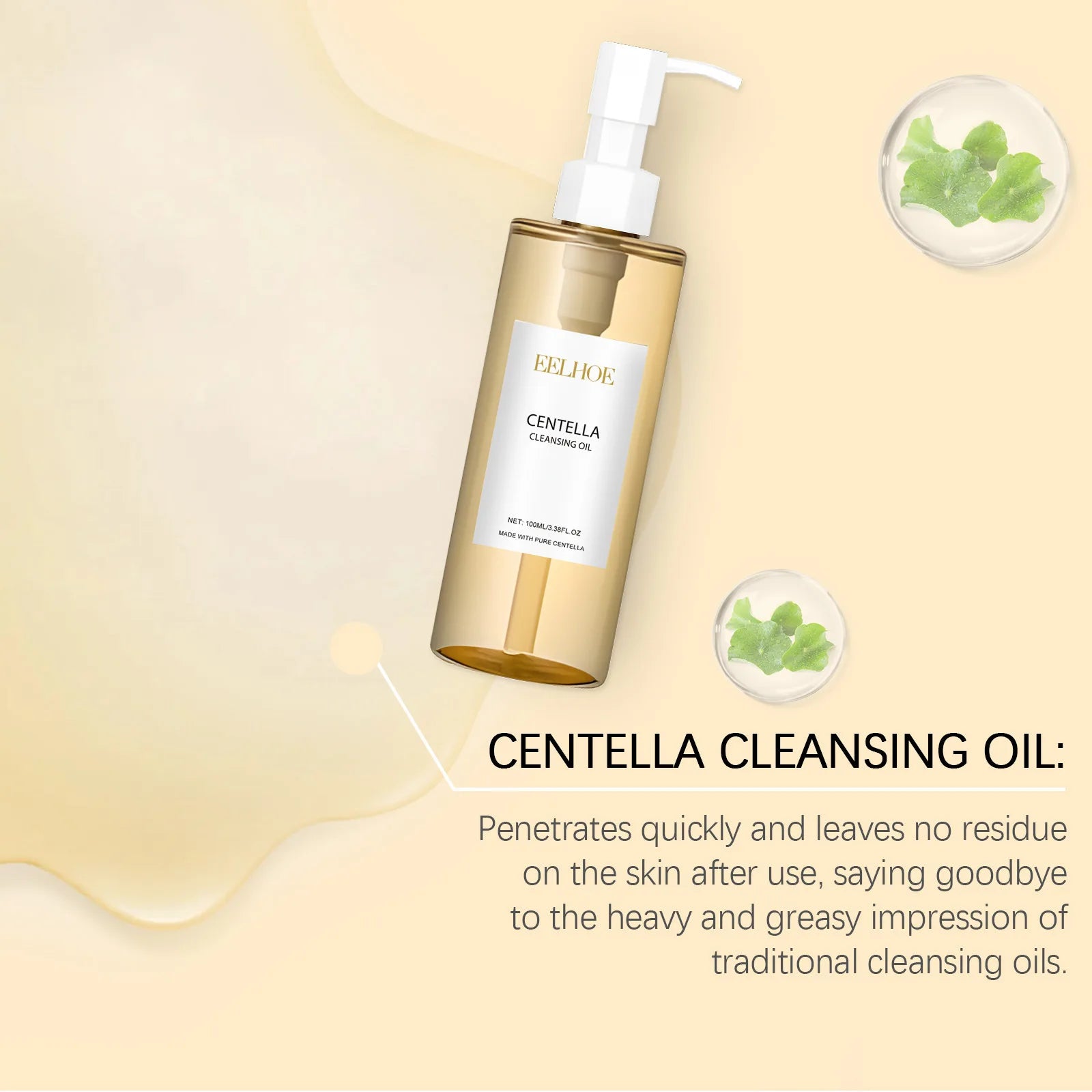 EELHOE Centella Cleansing Oil – Makeup Remover & Pore-Shrinking Moisturizer