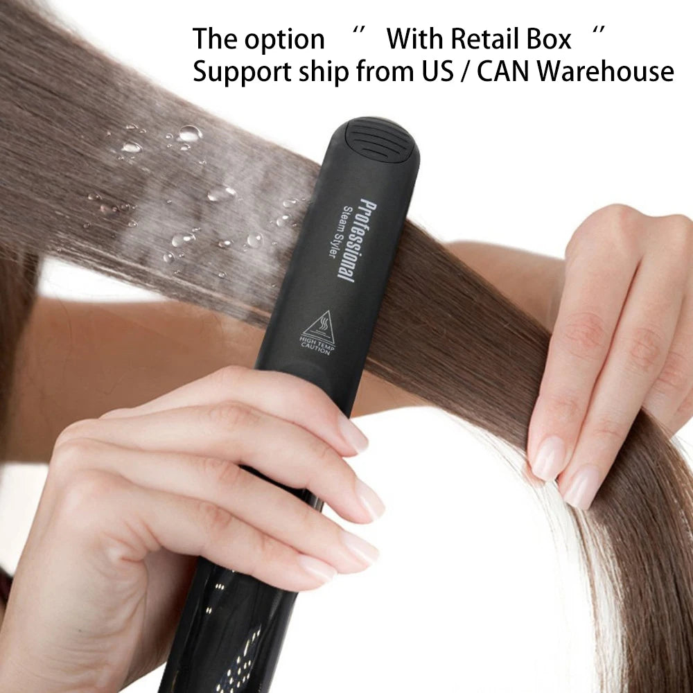 Steam Hair Straightener Ceramic Flat Iron