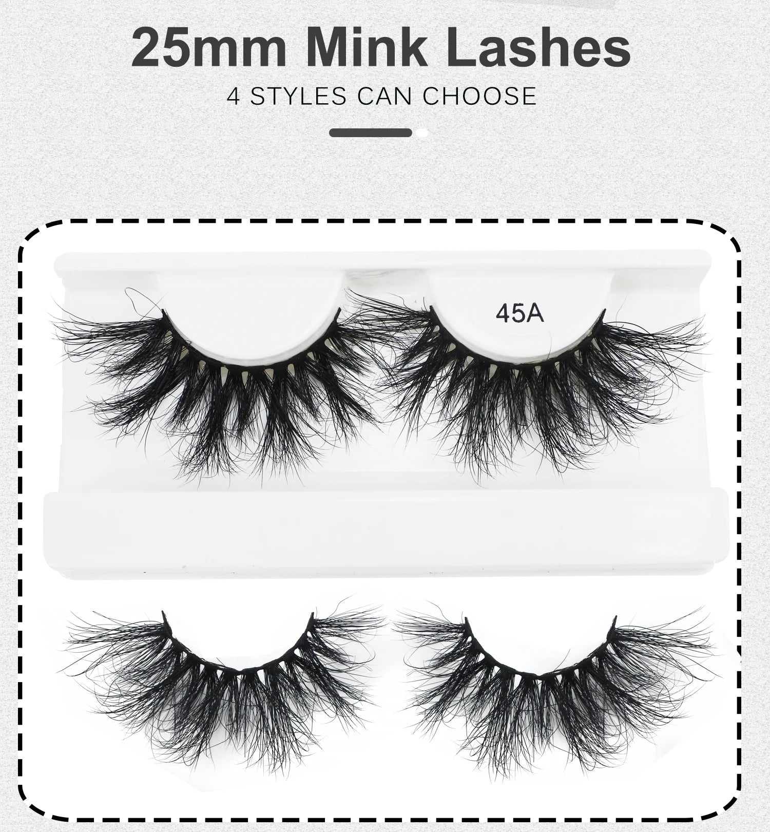 20 Pairs 25mm Mink Eyelashes – Fluffy, Wispy, High-Volume Lash Set